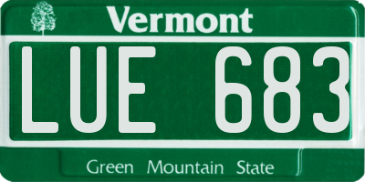 VT license plate LUE683
