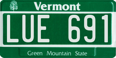 VT license plate LUE691
