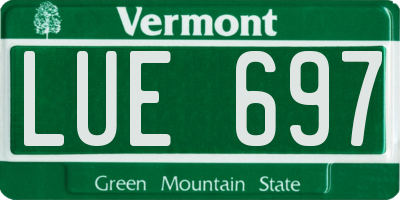 VT license plate LUE697