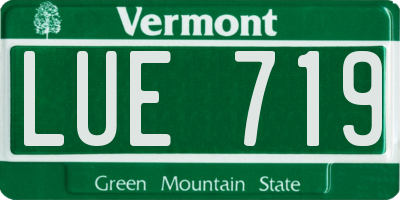 VT license plate LUE719