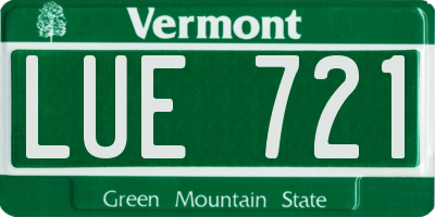 VT license plate LUE721