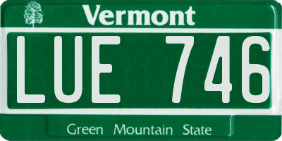 VT license plate LUE746