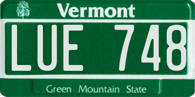 VT license plate LUE748