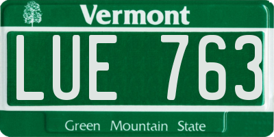 VT license plate LUE763