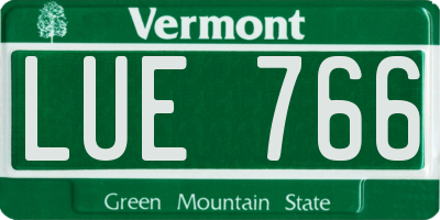 VT license plate LUE766