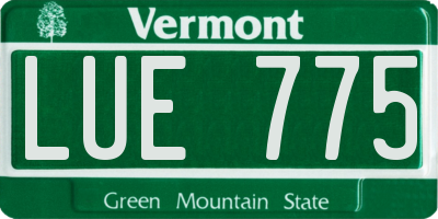 VT license plate LUE775