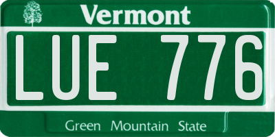 VT license plate LUE776