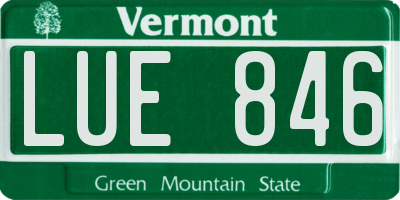 VT license plate LUE846