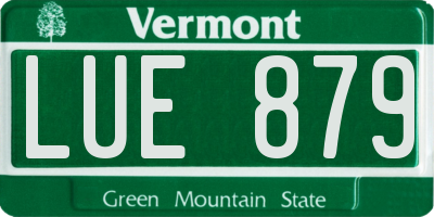 VT license plate LUE879