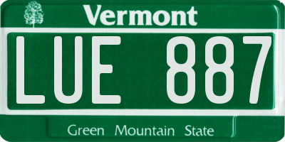 VT license plate LUE887