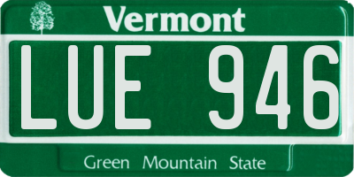 VT license plate LUE946