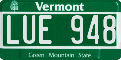 VT license plate LUE948