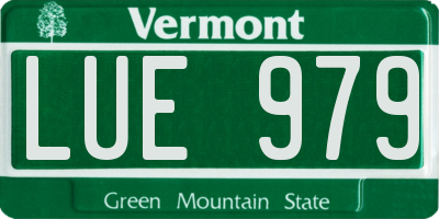 VT license plate LUE979