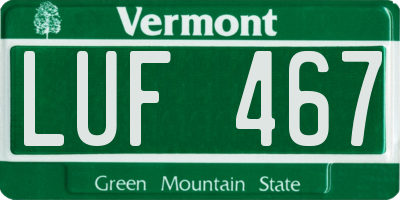 VT license plate LUF467