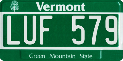 VT license plate LUF579