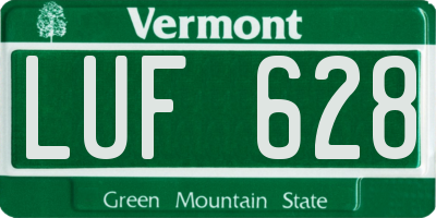 VT license plate LUF628