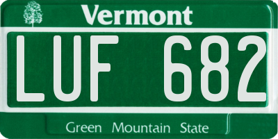 VT license plate LUF682