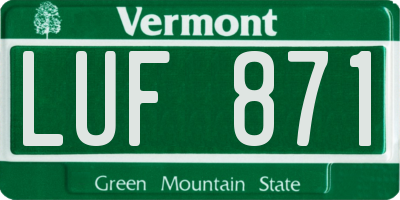 VT license plate LUF871
