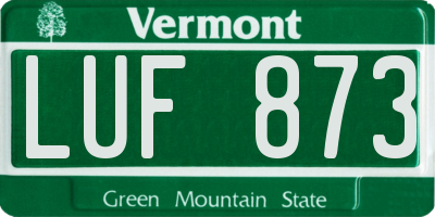 VT license plate LUF873