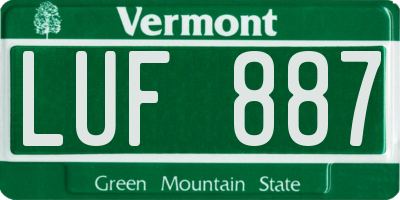 VT license plate LUF887