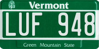 VT license plate LUF948