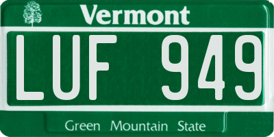VT license plate LUF949