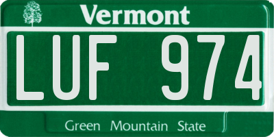 VT license plate LUF974