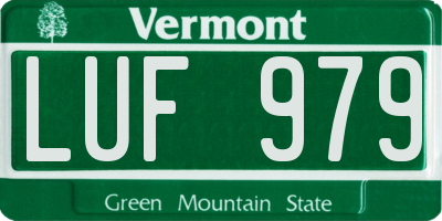 VT license plate LUF979