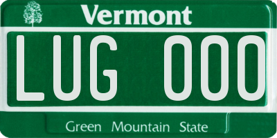 VT license plate LUG000