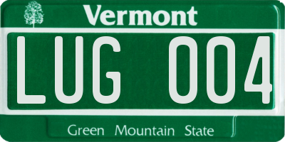 VT license plate LUG004
