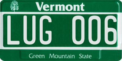 VT license plate LUG006