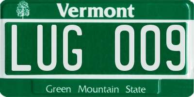 VT license plate LUG009