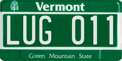 VT license plate LUG011