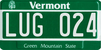 VT license plate LUG024