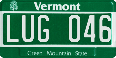 VT license plate LUG046