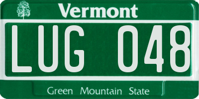 VT license plate LUG048