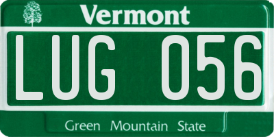 VT license plate LUG056