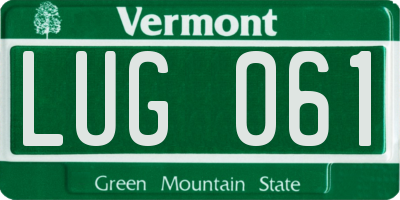 VT license plate LUG061