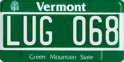 VT license plate LUG068
