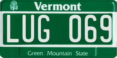 VT license plate LUG069