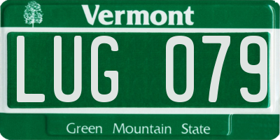VT license plate LUG079