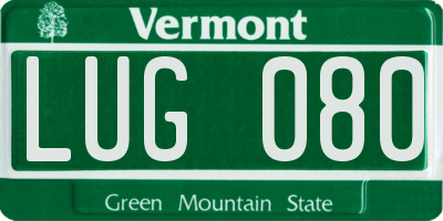 VT license plate LUG080