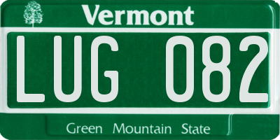 VT license plate LUG082