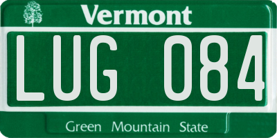 VT license plate LUG084