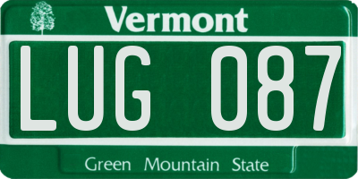 VT license plate LUG087