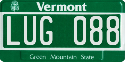 VT license plate LUG088