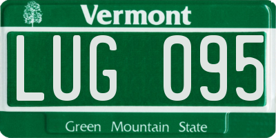 VT license plate LUG095