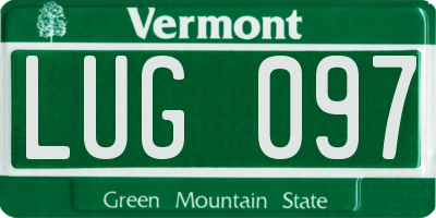 VT license plate LUG097