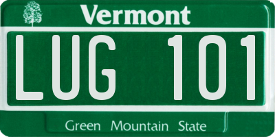 VT license plate LUG101