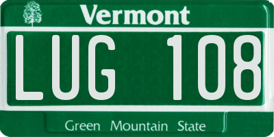 VT license plate LUG108